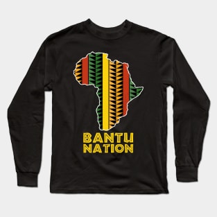 Bantu Nation Africa Zulu Shield Safari African Pattern Long Sleeve T-Shirt